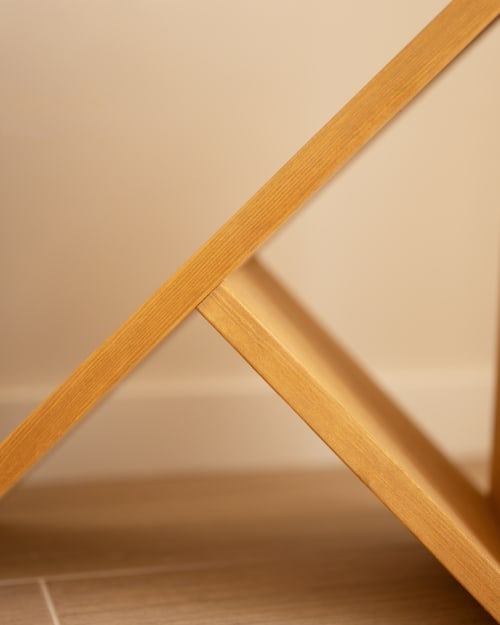Muebles Mesas auxiliares | Mesita de madera olivo 40x40cm - ZT56853