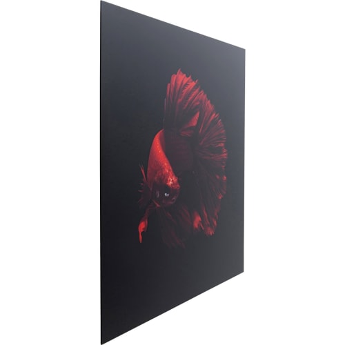 Déco Toiles et tableaux | Tableau poisson rouge en verre 100x100 - MJ76793