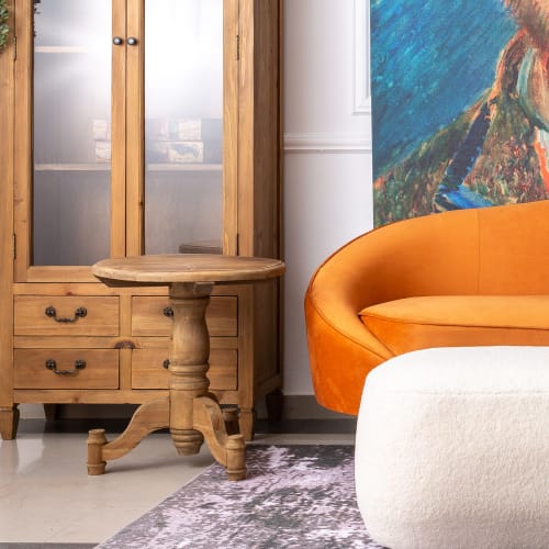 Muebles Mesas auxiliares | Mesa auxiliar de madera en marrón 50x50x55 - YS16755