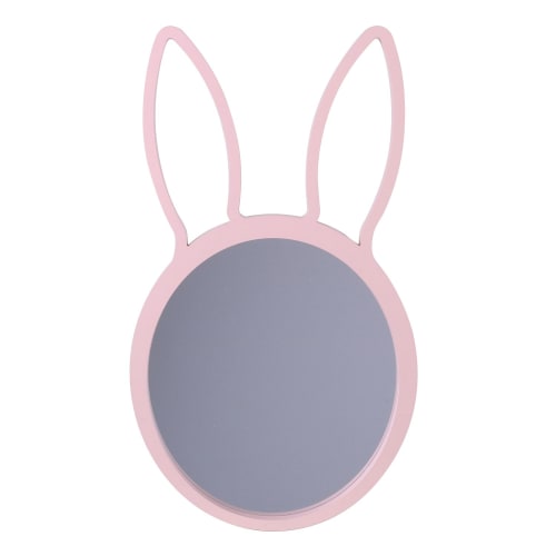 Miroir lapin pour chambre d'enfant L. 48 cm rose