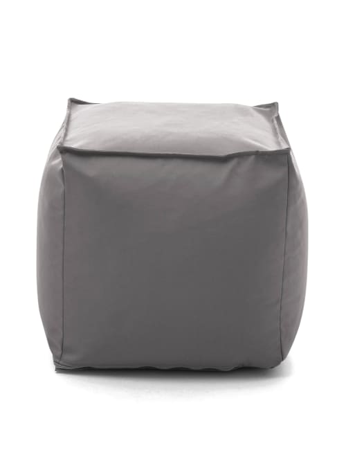 First Hill Endora - Pouf rettangolare in tessuto con motivo a scrittura,  colore: Grigio tempesta : : Casa e cucina