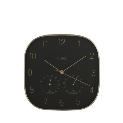 Déco Horloges murales et horloges à poser | Horloge en aluminium noir - NX33889