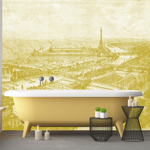 Déco Papiers peints | Papier peint panoramique gravure Paris 1900 390x270cm - CZ25083