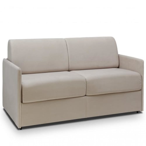 Canapés et fauteuils Canapés convertibles | Canapé lit express 3 places en velours gris silver matelas 22 cm - YW26046