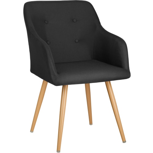 Meubles Chaises | Chaise style scandinave TANJA noir - RW76539