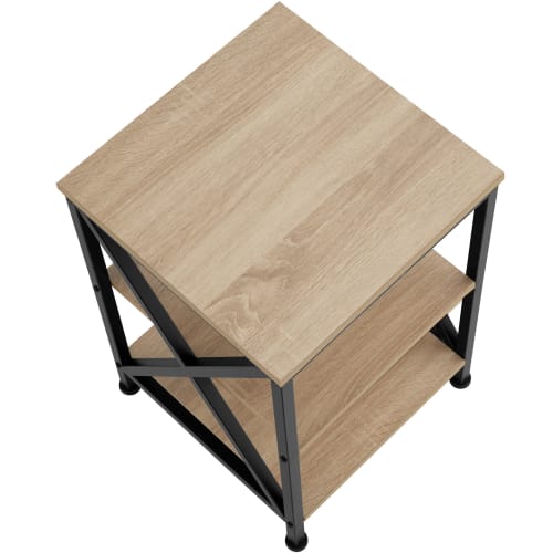 Meubles Tables basses | Table d’appoint Nottingham effet bois clair industriel - ED20604