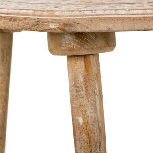 Muebles Mesas auxiliares | Mesa de madera tallada acabado artesanal - QI16038