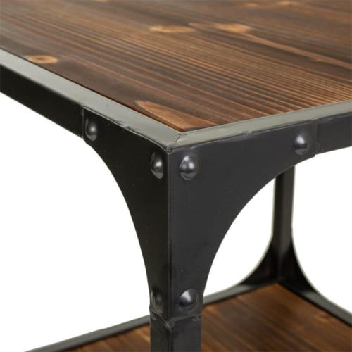 Muebles Mesas auxiliares | Mesa de metal y madera - QX13991