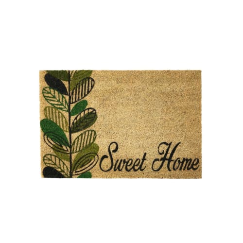 Linge de maison et tapis Paillassons | Paillasson coco plante verte sweet home 60x40x1,5cm - ER11746