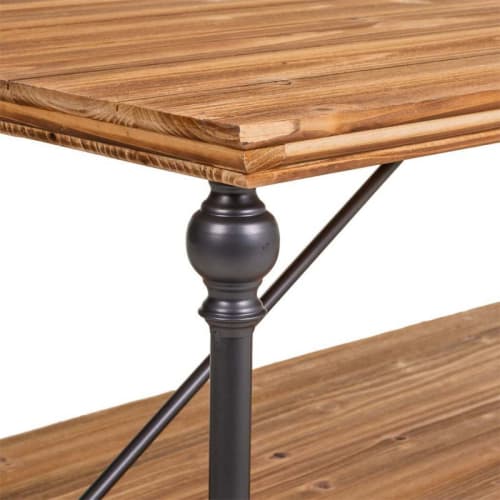 Muebles Mesas auxiliares | Mesa auxiliar de metal y madera - MO70023