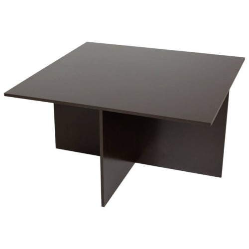 Muebles Mesas auxiliares | Mesa y 4 taburetes tapizados marrón - LQ67616
