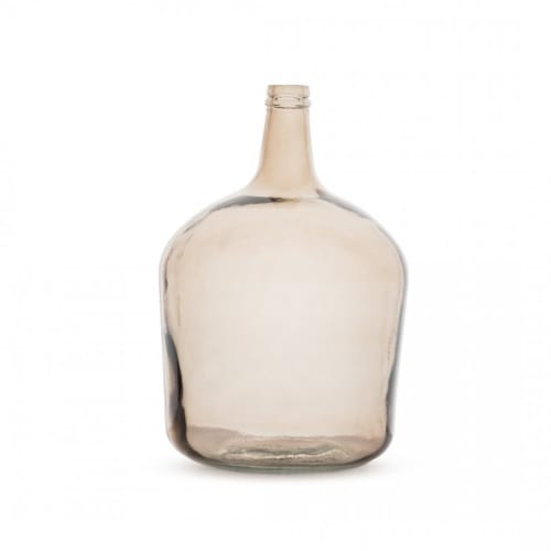 Vase en verre dame jeanne 12 litres taupe | Maisons du Monde