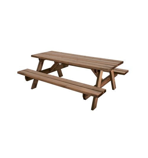 Jardin Ensemble table et chaises de jardin | Table de pique-nique en sapin épicéa - YK51771