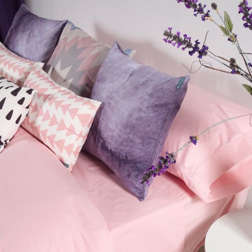 Ropa de hogar y alfombras Sábanas bajeras | Sábana bajera algodón rosa 150x200 (cama 150) - VC93060