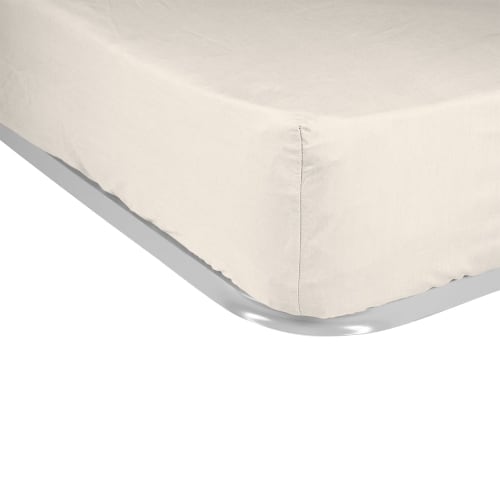 Ropa de hogar y alfombras Sábanas bajeras | Sábana bajera algodón beige 135x200 (cama 135) - LL48689