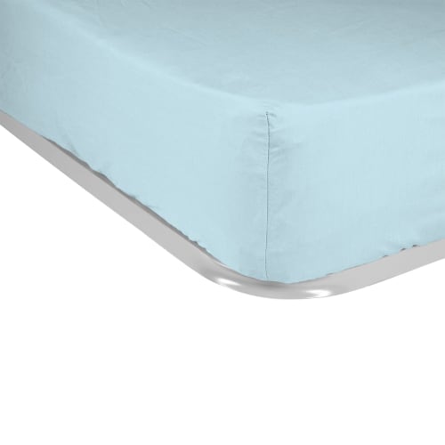 Ropa de hogar y alfombras Sábanas bajeras | Sábana bajera algodón azul 90x200 (cama 90) - YC93329
