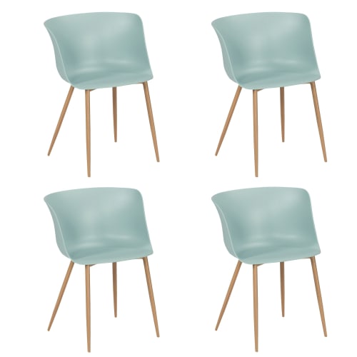 Canapés et fauteuils Fauteuils | Lot de 4 fauteuils de table céladon - BK81364