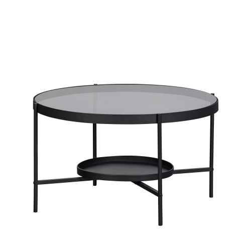 Meubles Tables basses | Table basse ronde en métal D80cm noir - GG73788