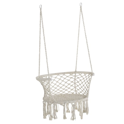 Jardin Fauteuils suspendus | Chaise suspendue macramé coton polyester beige - GE55094