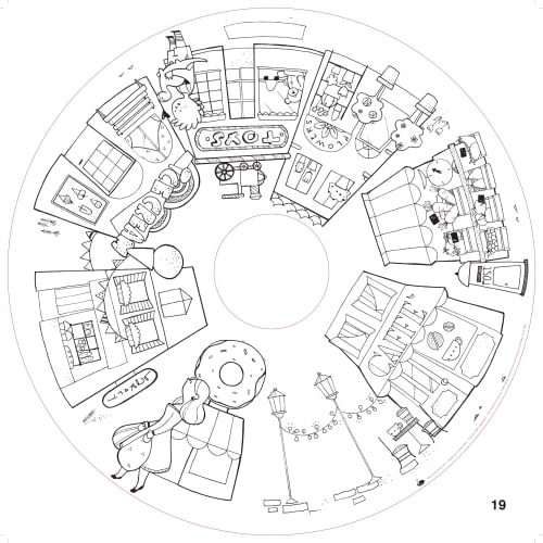 Tavolo da disegno multifunzionale in legno D70 cm LITTLE FRIENDS