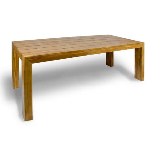 Jardin Tables de jardin | Table d'extérieur en bois massif d'acacia 220cm - FX92479