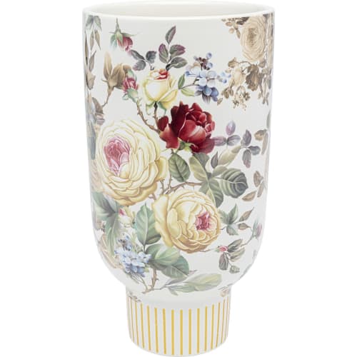 Déco Vases | Vase fleurs en céramique blanche H27 - HH98454
