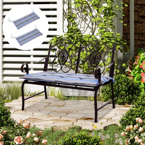 Jardin Matelas pour bain de soleil | Lot de 2 coussins matelas assise banc balancelle canapé 2 places - VJ39360