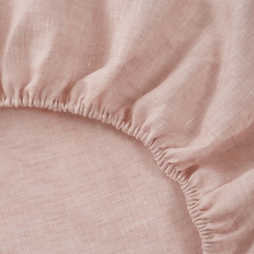 Ropa de hogar y alfombras Sábanas bajeras | Bajera lino rosa cama de 135cm - KX68937