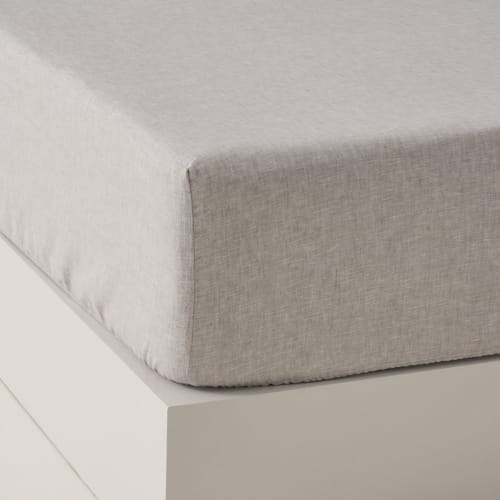 Ropa de hogar y alfombras Sábanas bajeras | Bajera lino gris cama de 150/160cm - PB73578