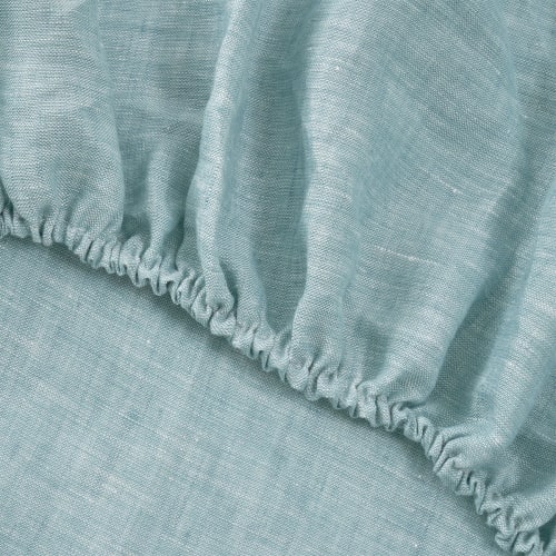 Ropa de hogar y alfombras Sábanas bajeras | Bajera lino azul cama de 200cm - LC24288