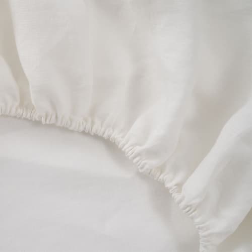 Ropa de hogar y alfombras Sábanas bajeras | Bajera lino blanca cama de 150/160cm - UE81047