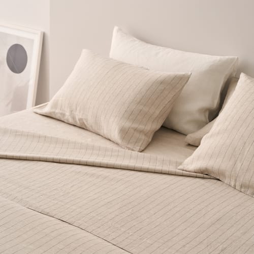 Ropa de hogar y alfombras Sábanas encimeras | Encimera lino beige cama de 150/160cm - DC62486