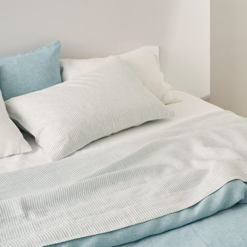 Ropa de hogar y alfombras Sábanas encimeras | Encimera lino azul cama de 150/160cm - NG66569