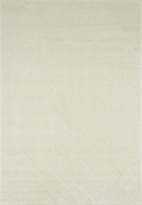 Tapis motif géométrique crème- 200x290 | Maisons du Monde