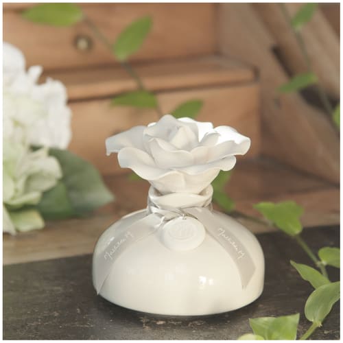Déco Senteurs | Diffuseur de parfum d'ambiance Soliflore Rose blanc 200 ml - NT10123