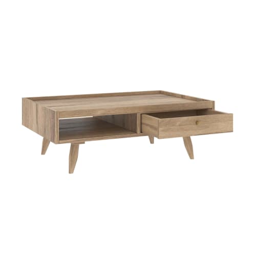 Meubles Tables basses | Table basse rectangulaire en bois de manguier 1 tiroir - WK04308