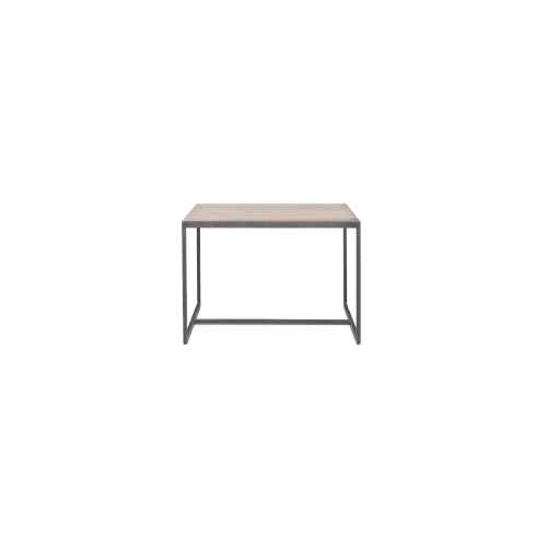 Muebles Mesas auxiliares | Mesa auxiliar cuadrada en teca reciclada y hierro - DO51692
