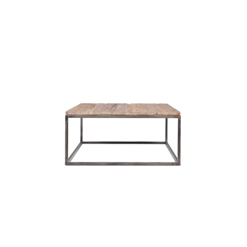 Muebles Mesas auxiliares | Mesa auxiliar rectangular en teca reciclada y hierro - BU13558