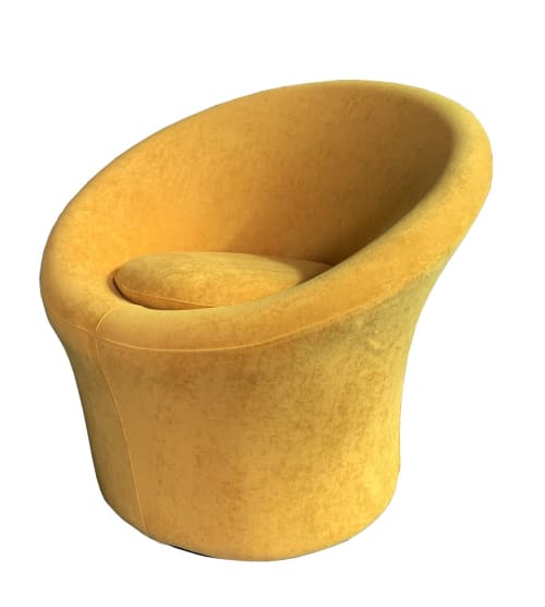 Canapés et fauteuils Fauteuils | Fauteuil design en velours jaune - QO79506