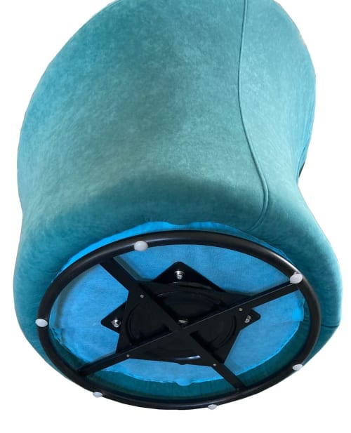 Canapés et fauteuils Fauteuils | Fauteuil design en velours bleu - PJ20433