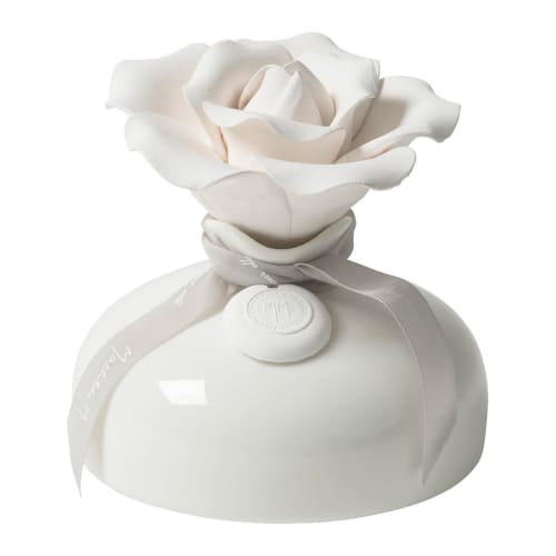 Déco Senteurs | Diffuseur de parfum d'ambiance Soliflore Rose blanc - SV24711