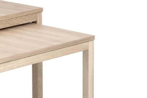 Meubles Tables basses | Table basse gigogne en chêne 70cm - YN58209