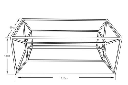 Meubles Tables basses | Table basse métal et verre - TE69384