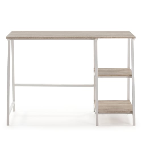 Muebles Escritorios | Mesa de escritorio blanco, estilo industrial, 105 x 47 x 75 cm - FS35213