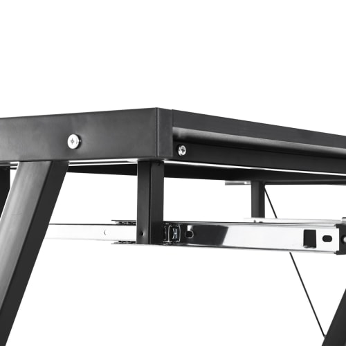 Muebles Escritorios | Mesa de ordenador tablero MDF, acero negro 210x50x73.5 cm - XQ44613