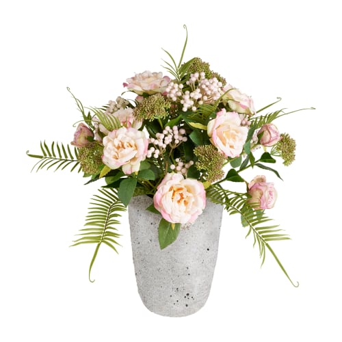 Déco Fleurs artificielles et bouquets | Arrangement de roses en pot Cynthia - DX28503