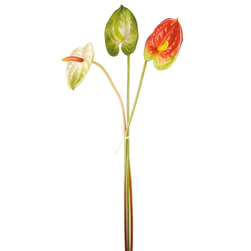 Déco Fleurs artificielles et bouquets | Trio d'Anthurium - WE34550