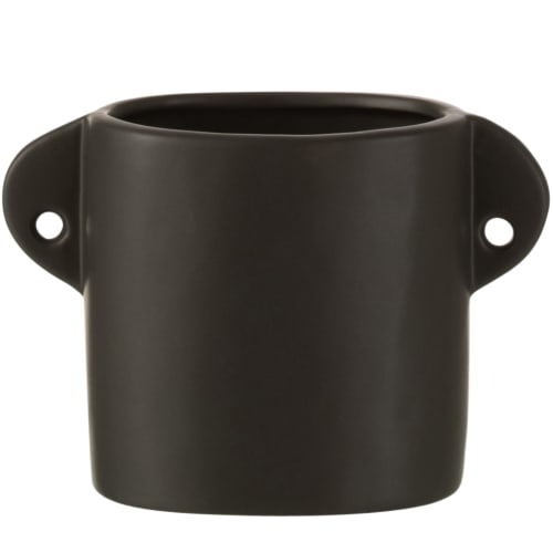Déco Jarres et cache-pots | Cache pot en céramique Noire - QV57134