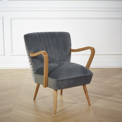 Canapés et fauteuils Fauteuils | Fauteuil vintage en velours - NA02157