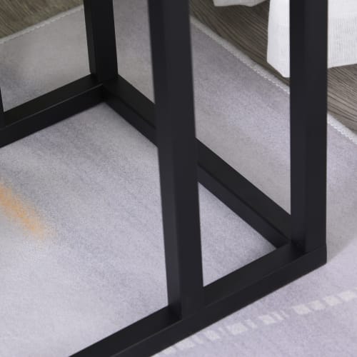 Muebles Mesas auxiliares | Mesa lateral tablero de partículas, metal blanco 45x30x51.5 cm - SV60070